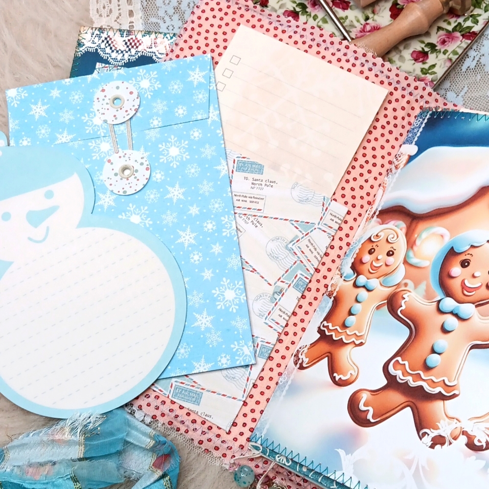 Christmas Gingerbread Junk Journal  Twin Baby Boy " Samuel " - Picture 5 of 12